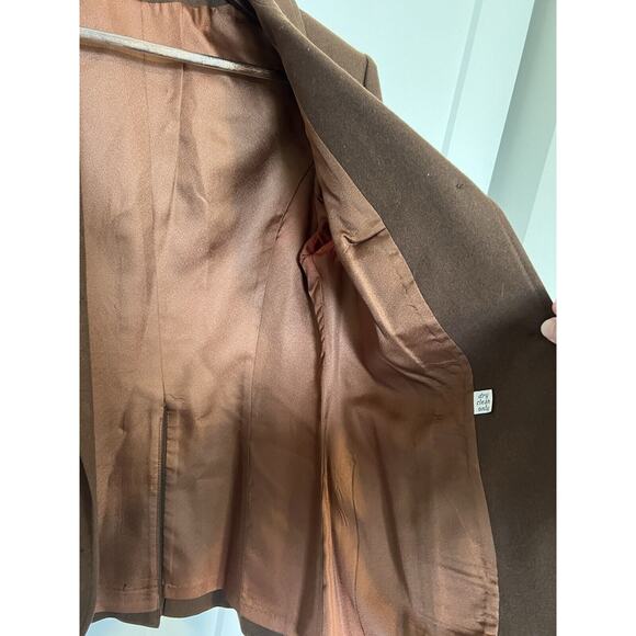 Vintage Pendleton Virgin Wool Women's Blazer Jacket Brown Peacoat Size 14 - Picture 6 of 8